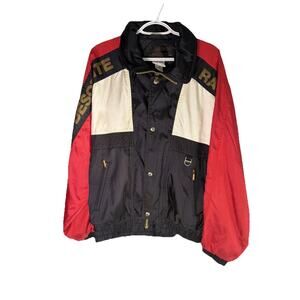 Vintage 90s Descente Racing Team Blue Red Gray Zip Ski Jacket M Color Block